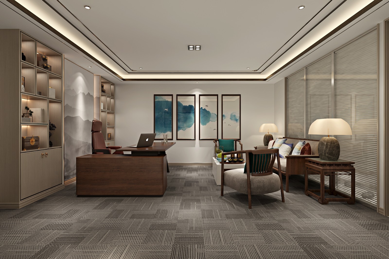 新中式办公室装修设计